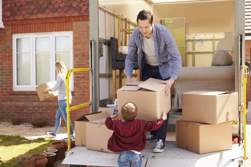 Professional removalists preparing for a household move in West Hampstead